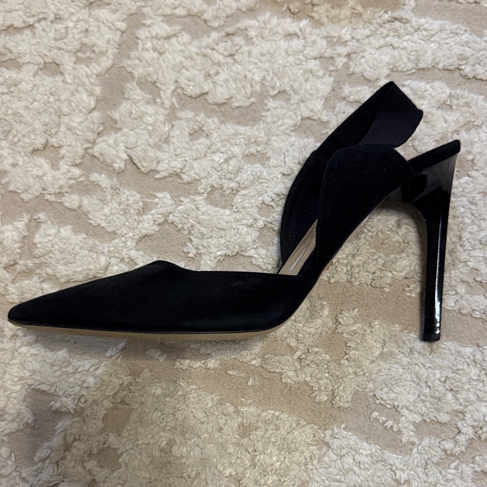Diane Von Furstenberg Black Suede Heels